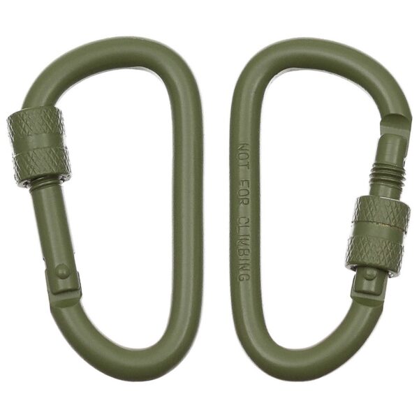 Karabiner aluminijumski sa zavrtnjem D 8mm x 8cm  zeleni