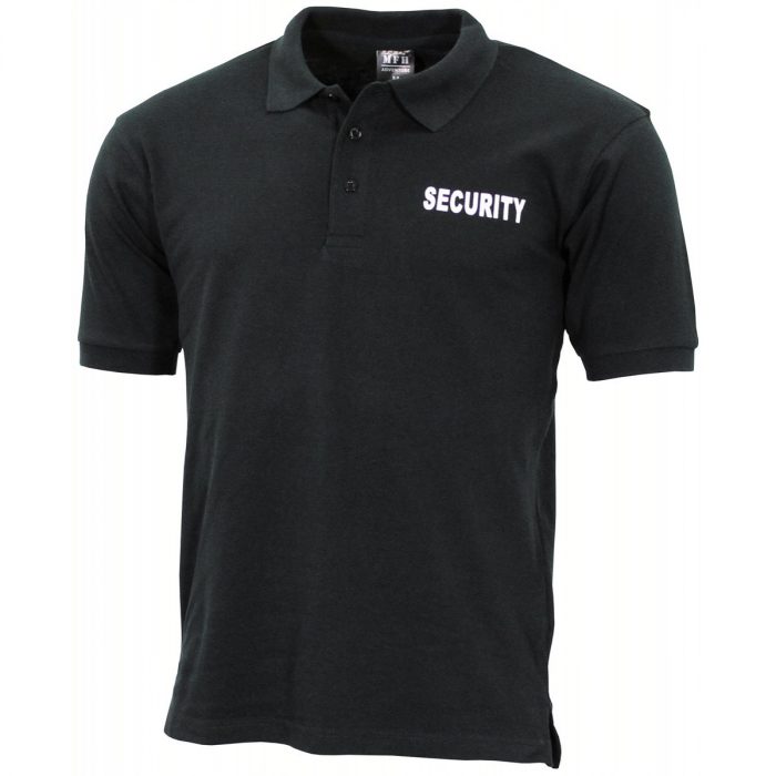 Majica Polo crna SECURITY