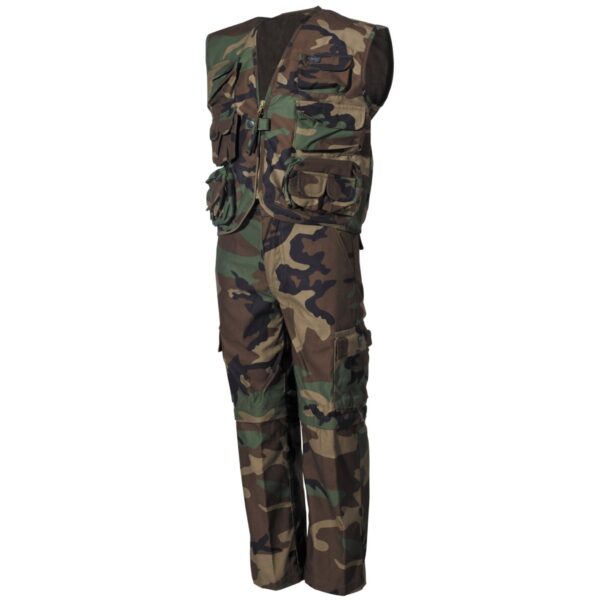 Dečiji komplet prsluk i pantalone US woodland